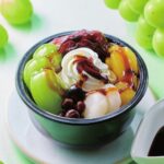 8月26日〜10月1日に販売される「山梨県産シャインマスカットのクリームあんみつ」税込み388円