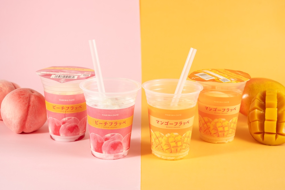 左から「ピーチフラッペ」、「マンゴーフラッペ」イメージ