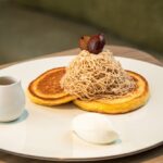 「ヒサヤ キョウト」の「利平栗のモンブランパンケーキ」2,200円