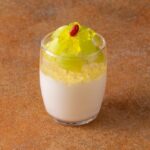 中国料理「梨杏」で対象のランチ・ディナーコースについてくるデザート「シャインマスカットとライチのミニパフェ」イメージ