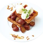 「京橋千疋屋フルーツパーラー」の「和栗ワッフル」税込み3,300円