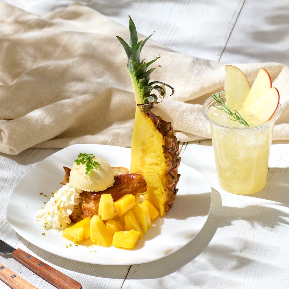 「パインとマンゴーのデニッシュプレート（ソーダセット）」税込み1,540円