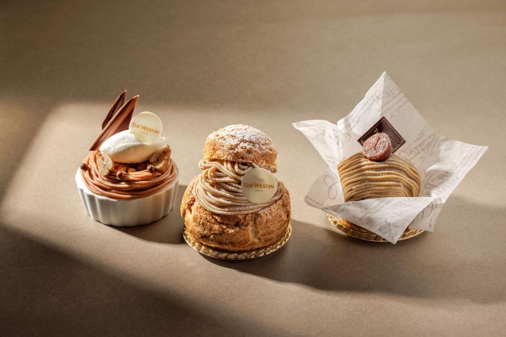 左から「バニラクリームのモンブラン仕立て」税込み1,100円、「モンブランシュークリーム」税込み1,300円、「スペシャル モンブラン」税込み1,100円