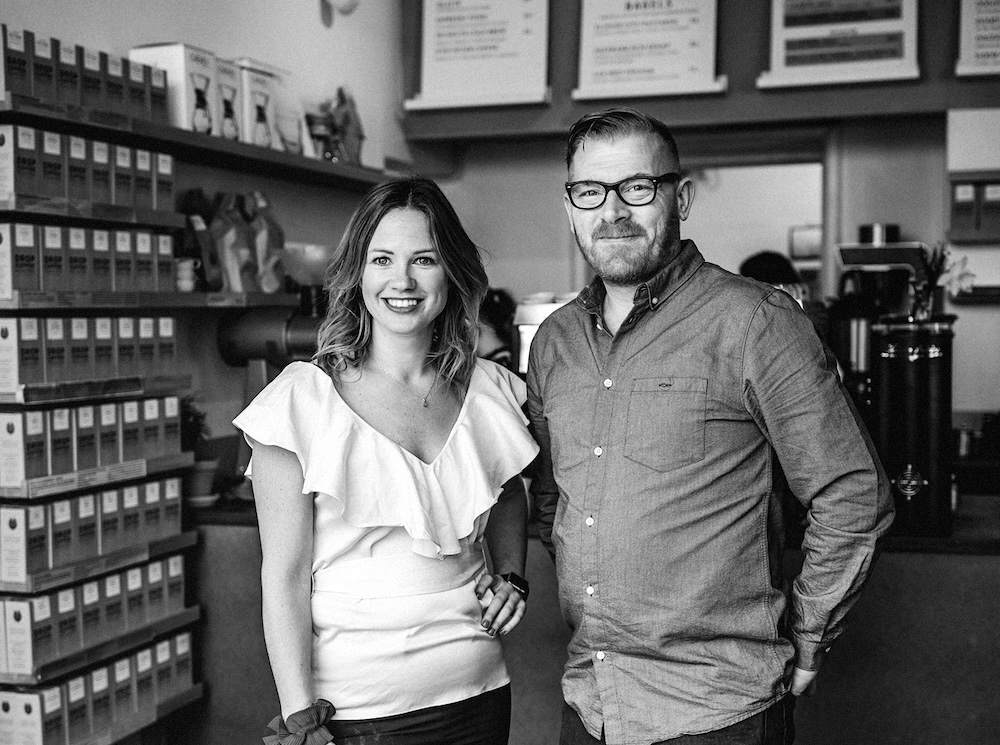 本国「ドロップコーヒーロースターズ」共同オーナーのJoanna Alm LeightonさんとStephen Leightonさん