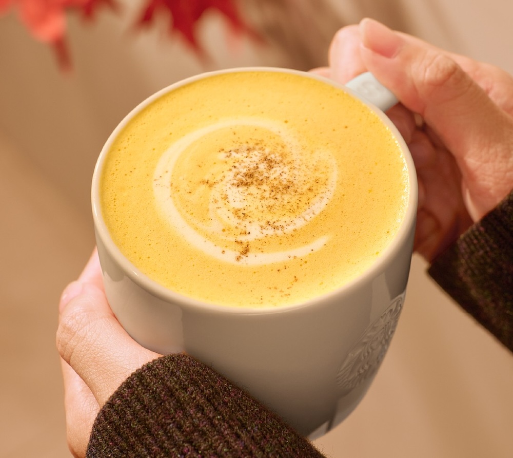 「パンプキン スープチーノ」店内利用・税込み500円〜、テイクアウト・税込み491円〜