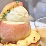 「まるごとリンゴと焦がしブリュレのパンケーキ アールグレイカスタードソース」イメージ