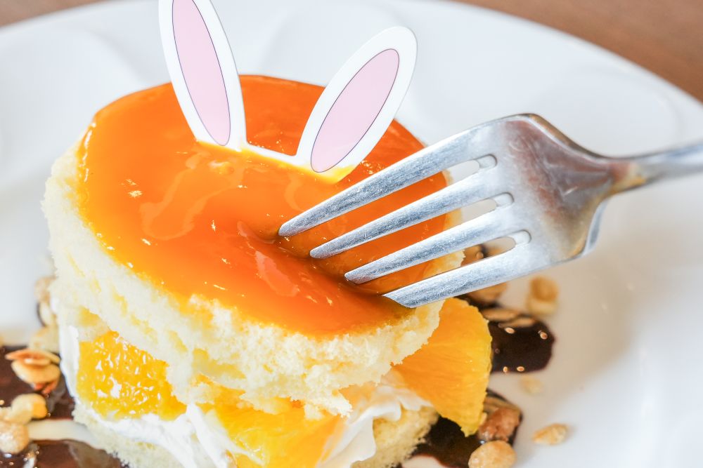 「オレンジのショートケーキ～マンゴーソースで月に見たてて」イメージ