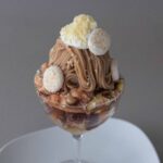 「ビヤンネートル」の「ベルガモット香るモンブランパフェ〈ペアリングドリンク付き〉」税込み3,300円