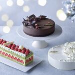 左から時計回りに「フレジェ」、「チョコレートケーキ“フォレノアール“」、「バタークリームケーキ“ノエル フルール”」