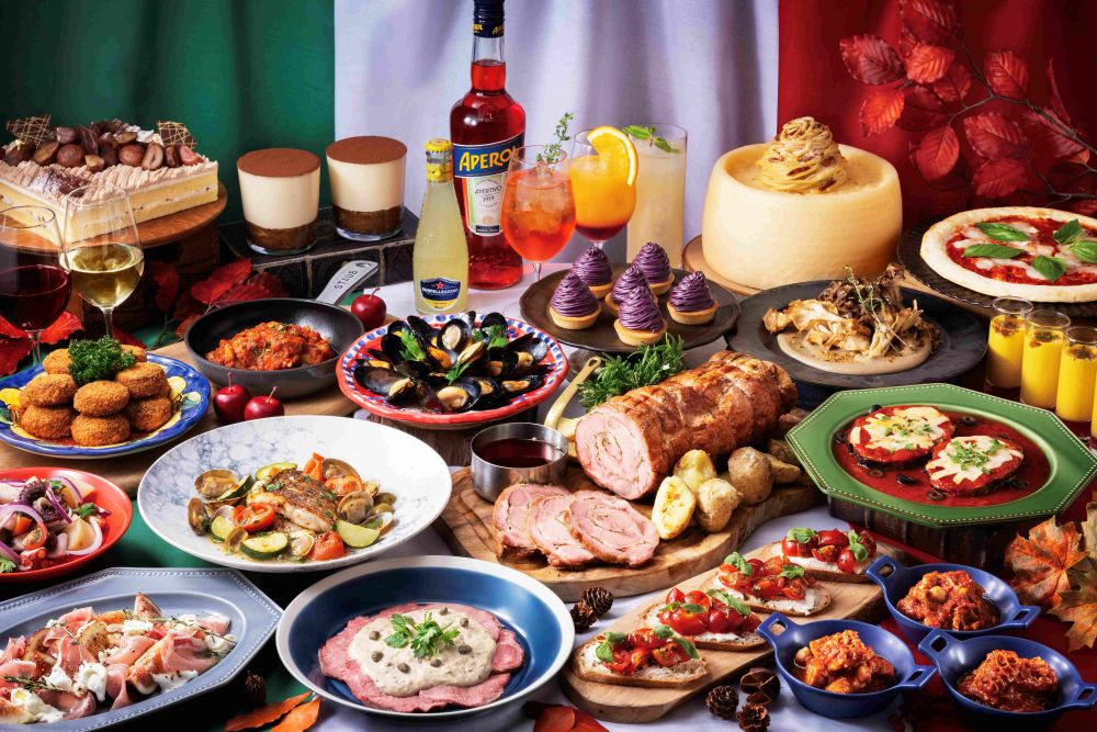 「秋のイタリアンディナービュッフェ」平日・税込み6,958円～、土日祝日・税込み7,590円～（いずれもサービス料含む）