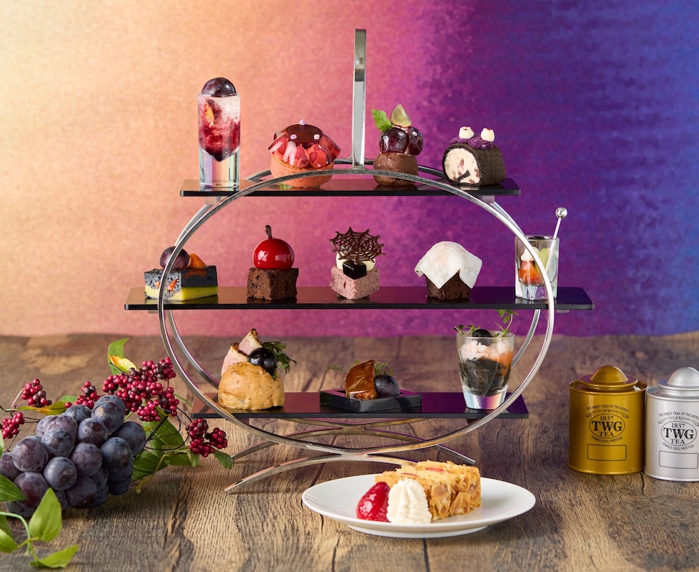 「THE GRAND GINZA」の「葡萄アフタヌーンティー ～Autumn Vineyard～」税込み6,300円（別途サービス料）