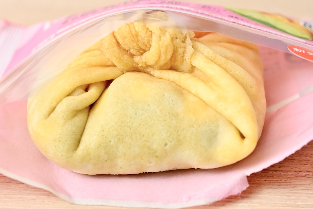 「お抹茶巾着クレープ 東京都産牛乳使用」イメージ