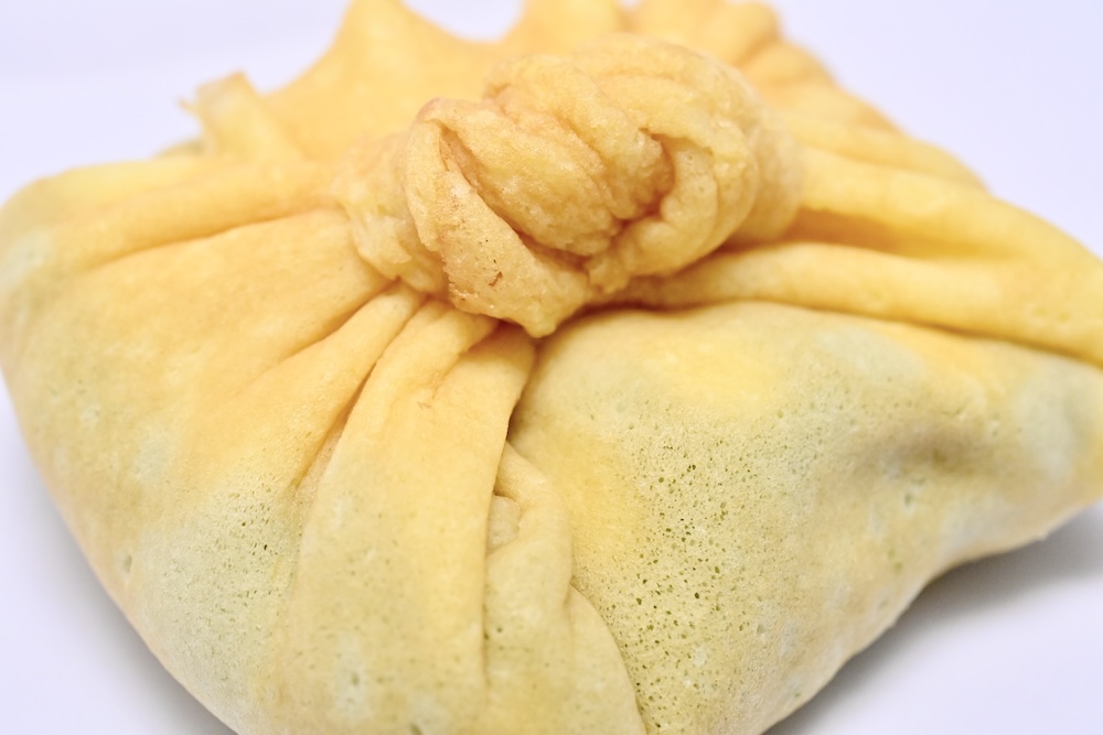 「お抹茶巾着クレープ 東京都産牛乳使用」イメージ