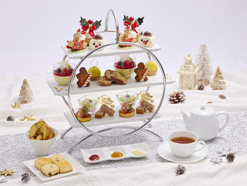 「フォンテーヌ」にて販売される「クリスマスアフタヌーンティー」税込み9,000円～（サービス料含む）