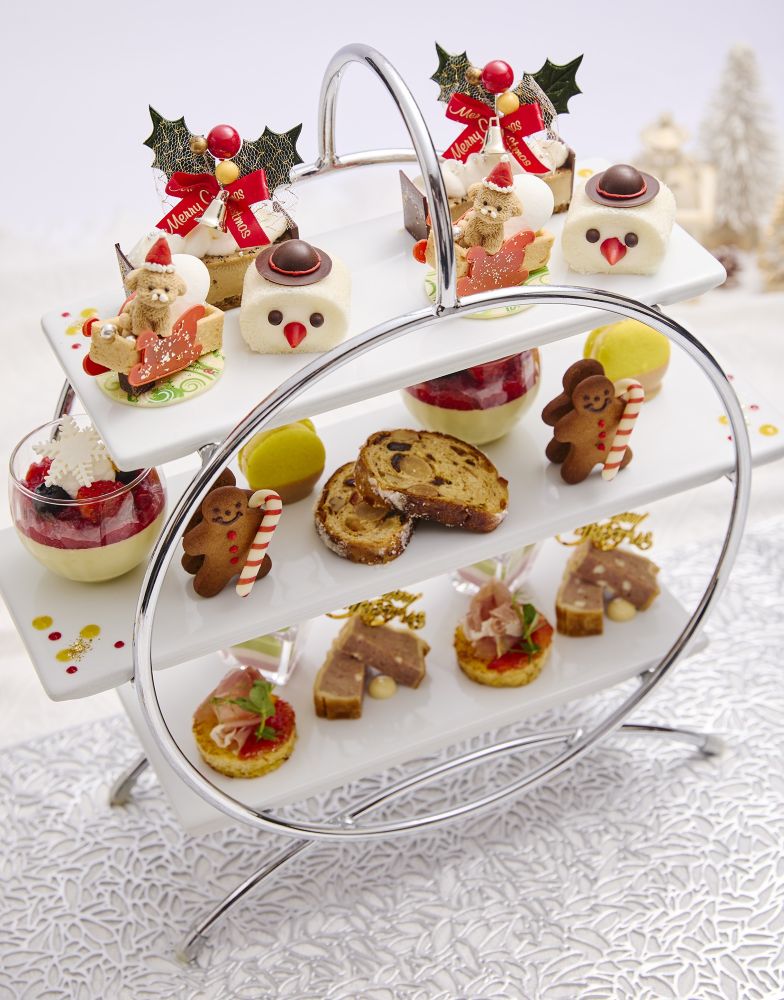 「フォンテーヌ」にて販売される「クリスマスアフタヌーンティー」税込み9,000円～（サービス料含む）