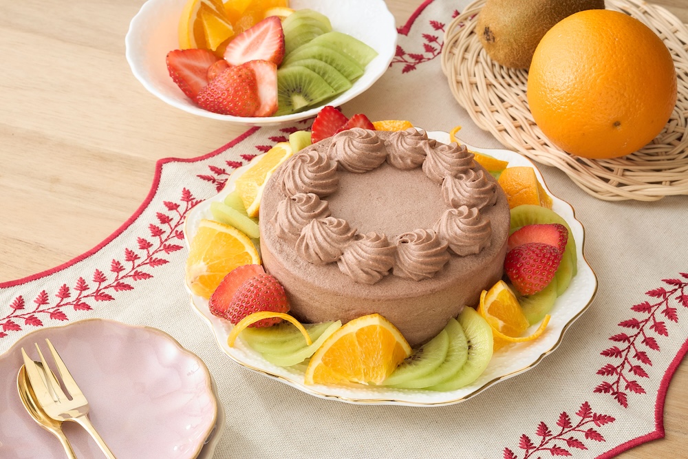 「卵・乳・小麦を使わない 本格仕立て 米粉の濃厚チョコケーキ」イメージ