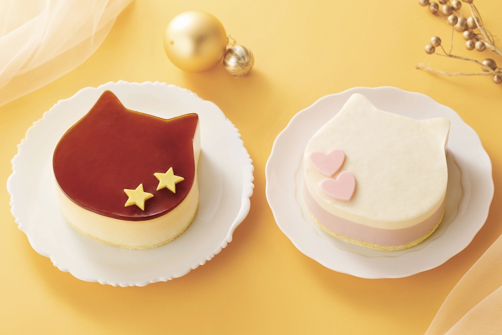 左から「ねこねこプリンケーキ」税込み3,780円、「ねこねこいちごみるくケーキ」税込み3,780円