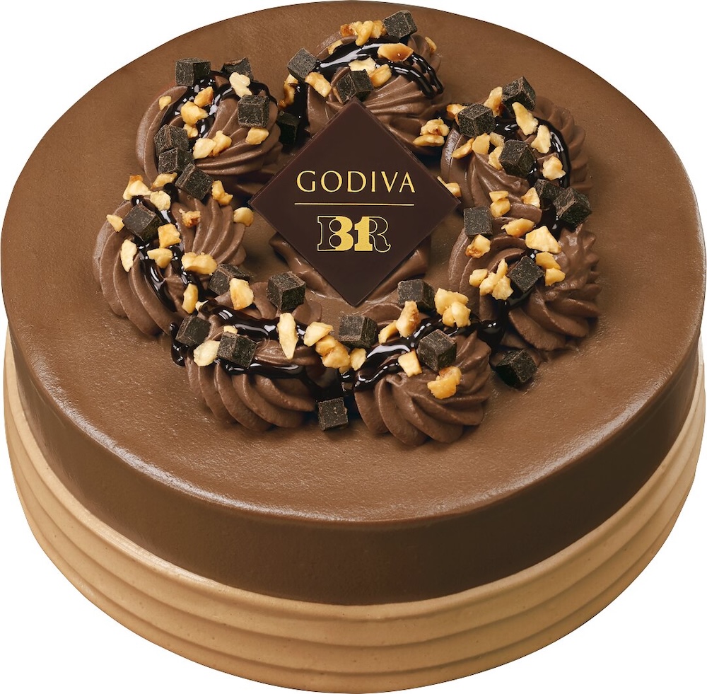 「- ゴディバ監修 - ショコラ＆ヘーゼルナッツ クリスマスアイスクリームケーキ」税込み4,900円