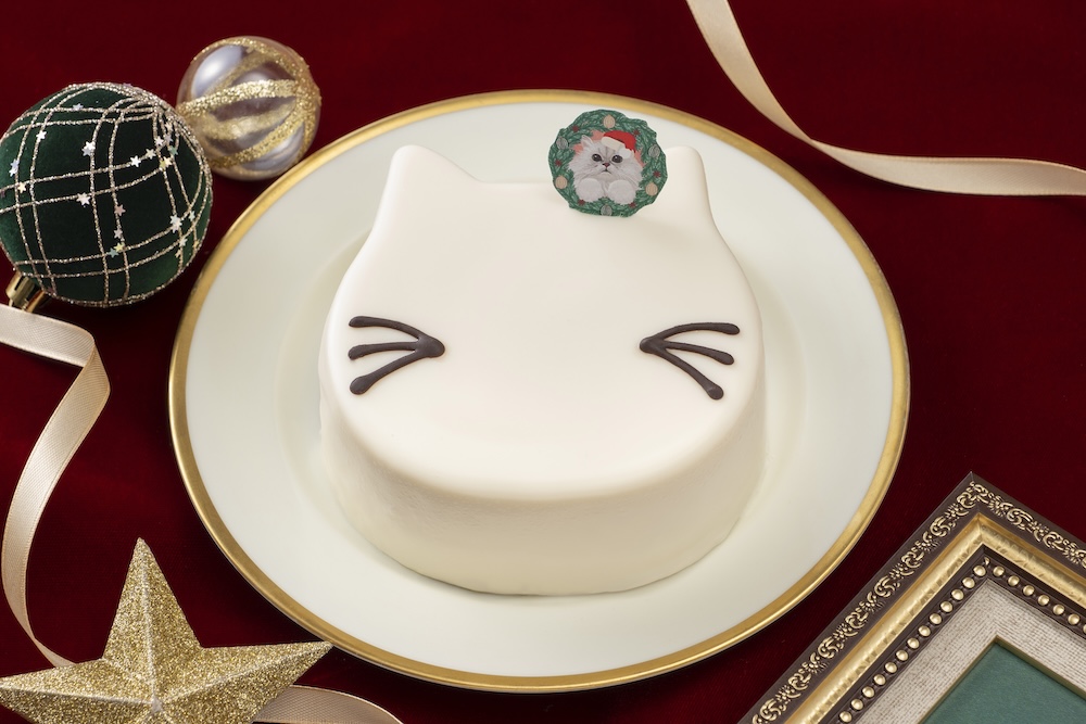 「白ねこクリスマスケーキ～ホワイトチョコ＆ベリー～」税込み3,980円