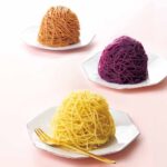 「芋こ」の「生絞りモンブラン」紅あずま・綾紫は各・税込み680円、栗は税込み900円