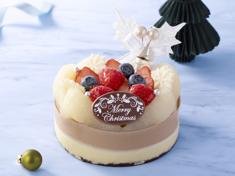 「京橋千疋屋 旬感」のグランスタ限定・17台限定「チョコとピスタチオのクリスマスムース」税込み7,020円