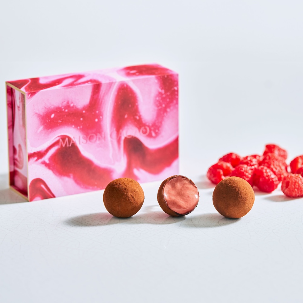 「ショコラ・コキーユ FRAMBOISE」各種6粒入り・税込み4,320円